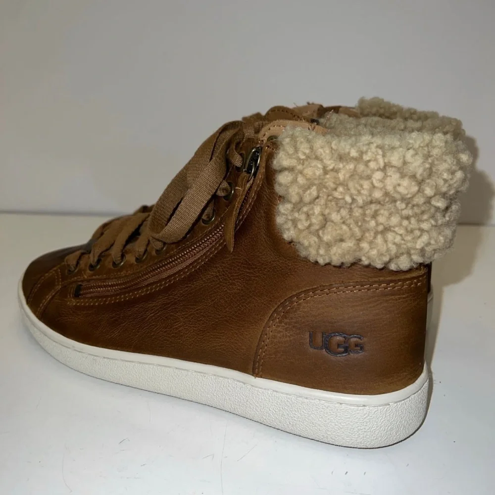 UGG Olive shearling cuff bootie sneaker